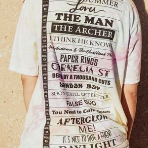 Stella x Taylor Swift Marble Dye Tee with Tracklist Design